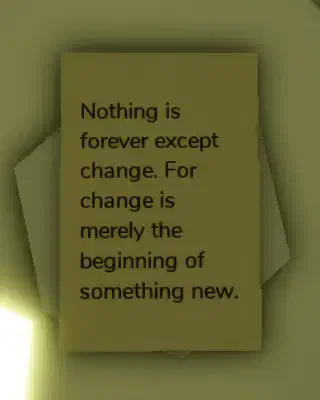 A cryptic note found in the abandoned mausoleum, possibly foreshadowing Brookhaven's transition