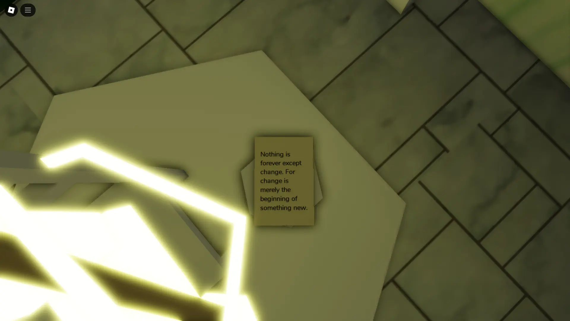 A cryptic note found in the abandoned mausoleum, possibly foreshadowing Brookhaven's transition