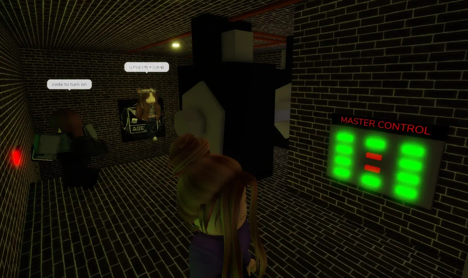 Buttons clicked on the master control board