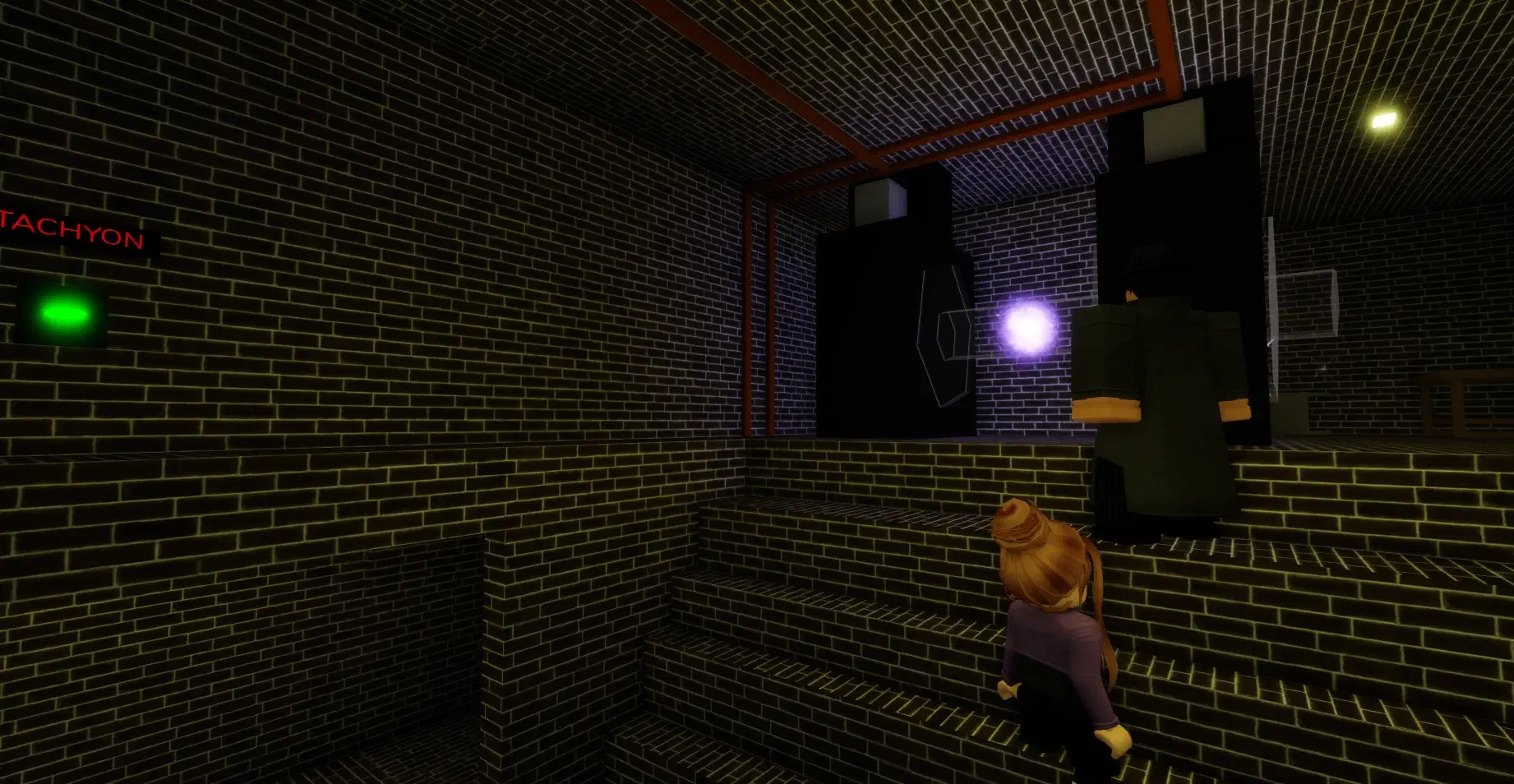 Purple orb inside the generator