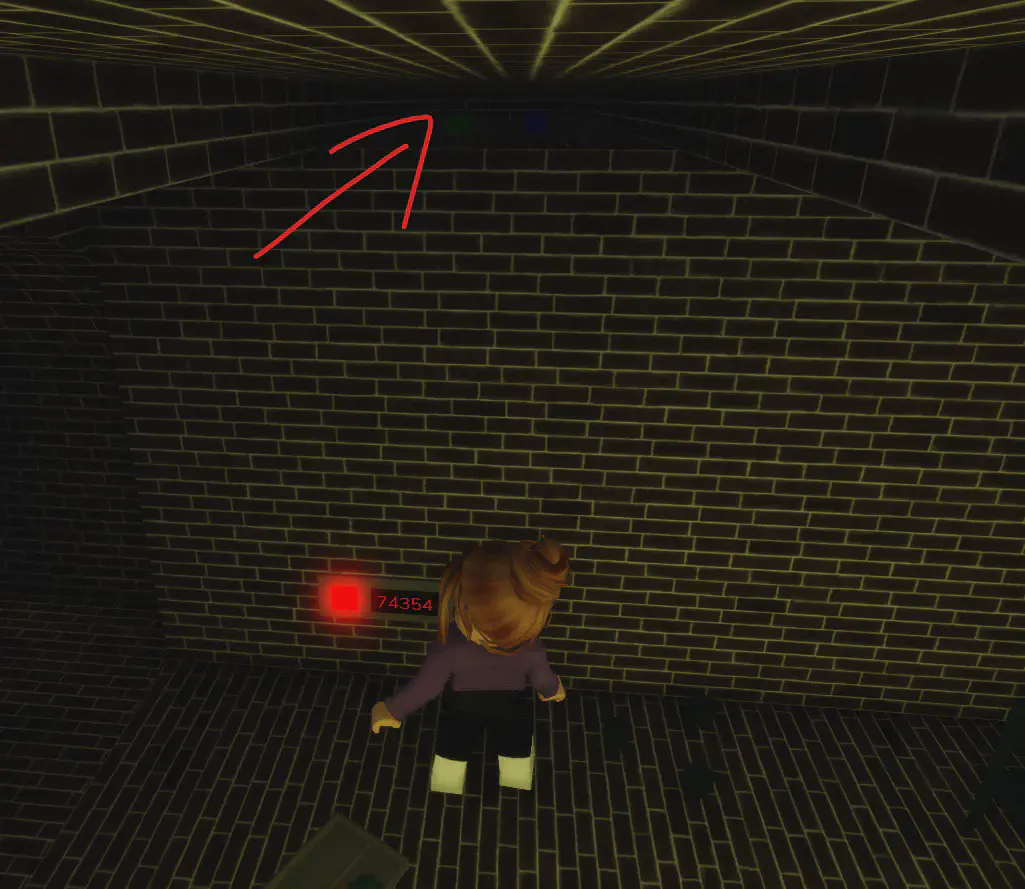 Spot where blocks are hidden in the wall in the kids room