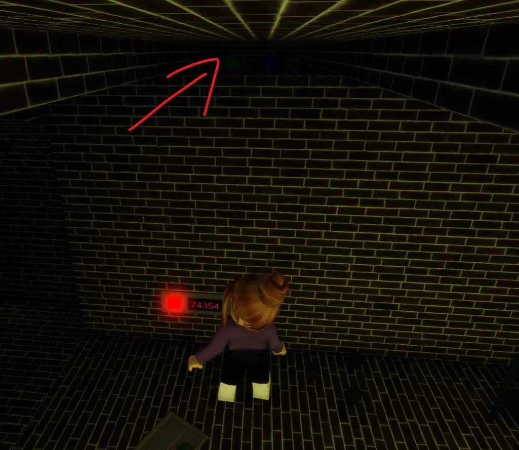 Spot where blocks are hidden in the wall in the kids room