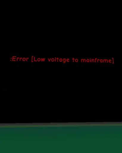 Low Voltage Error Msssage