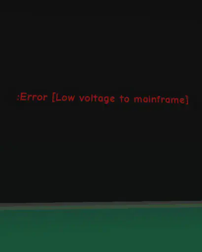 Low Voltage Error Msssage
