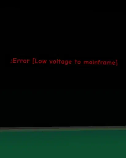 Low Voltage Error Msssage