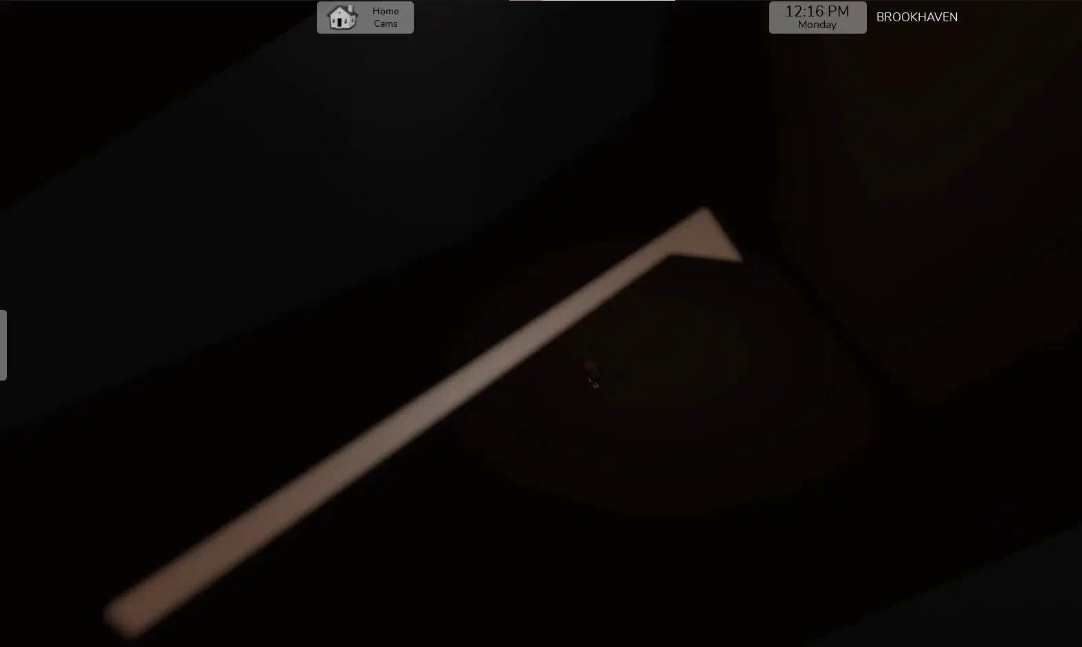 View of Cave Light at 12:16 that resembles the shape of a 1 or flag.