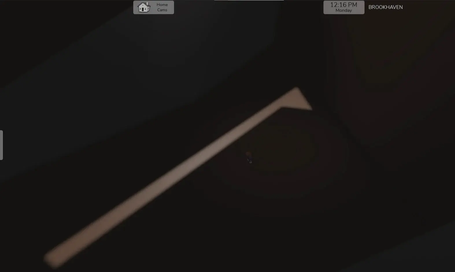 View of Cave Light at 12:16 that resembles the shape of a 1 or flag.