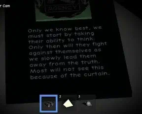 Agency Note that reads, only we know best.