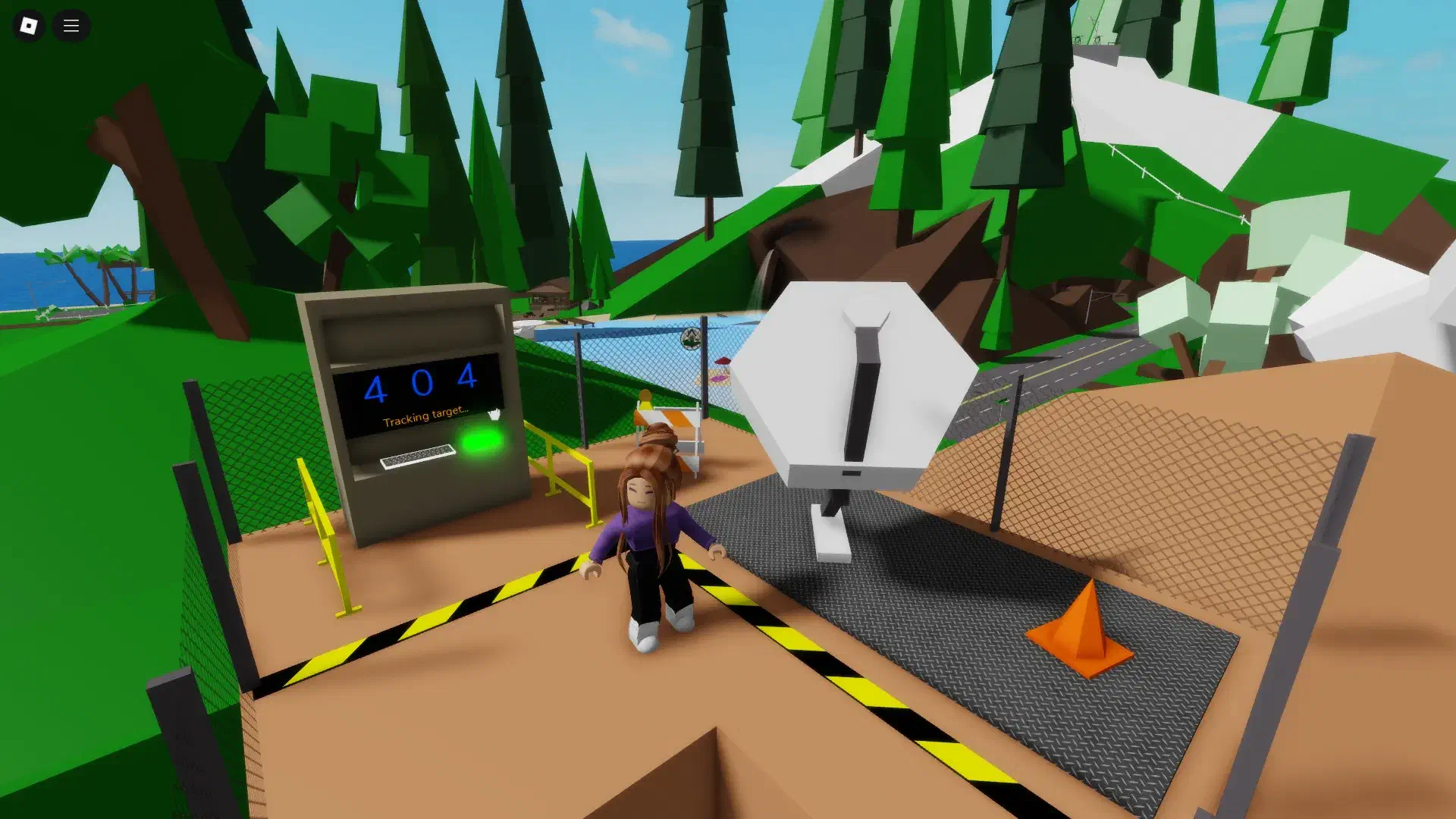 Signal tracking system on Brookhaven rooftop activated by entering code 404