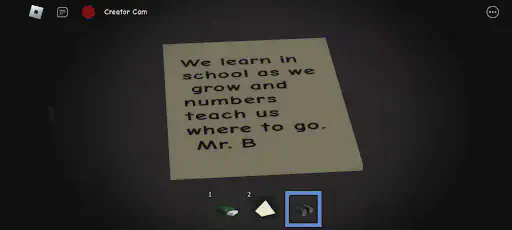 Note from Mr. B we learn in school