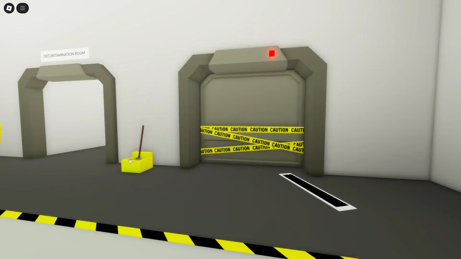 Door with Caution Tape around it in Power Plant