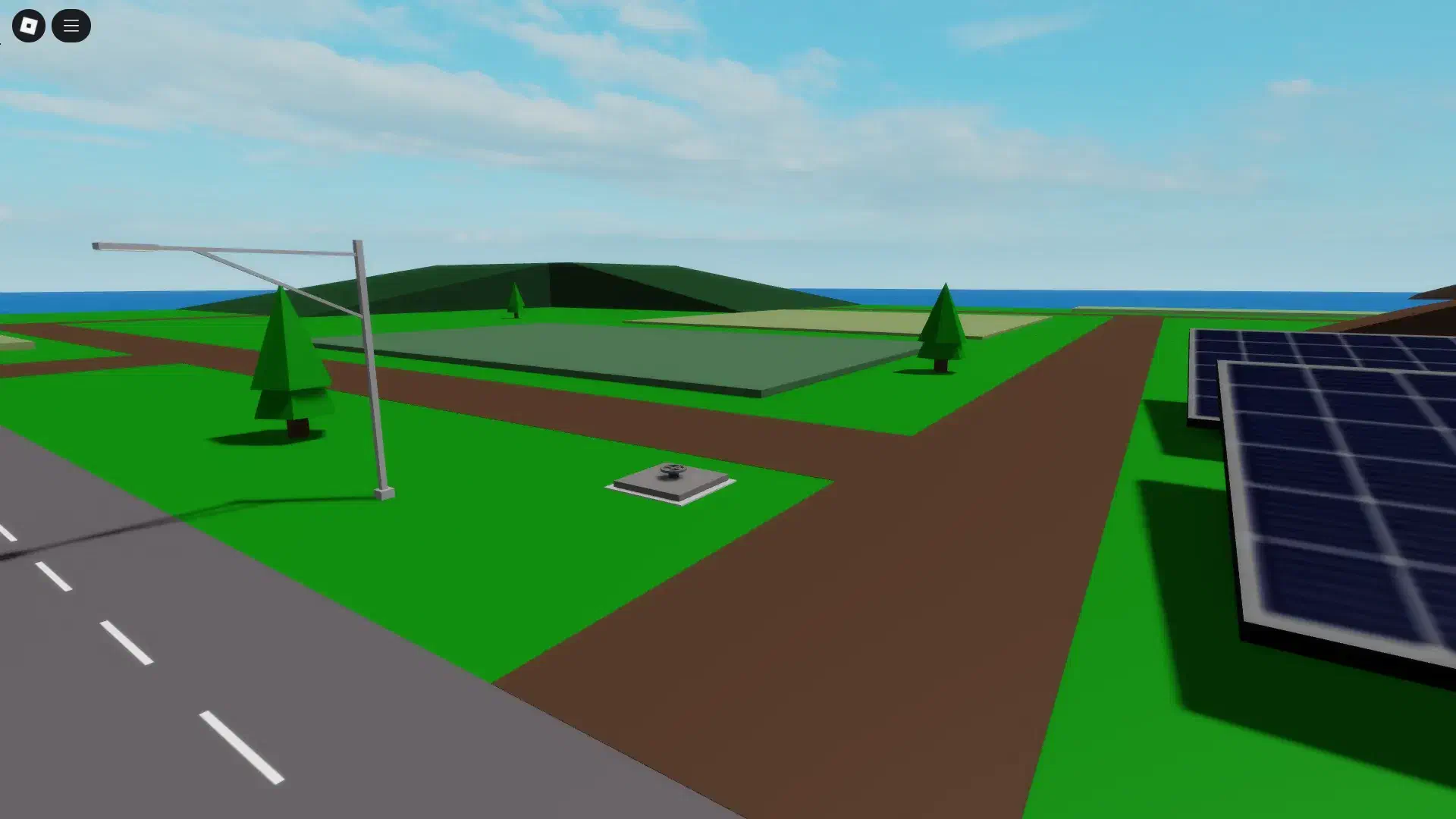 Hatch near solar panels