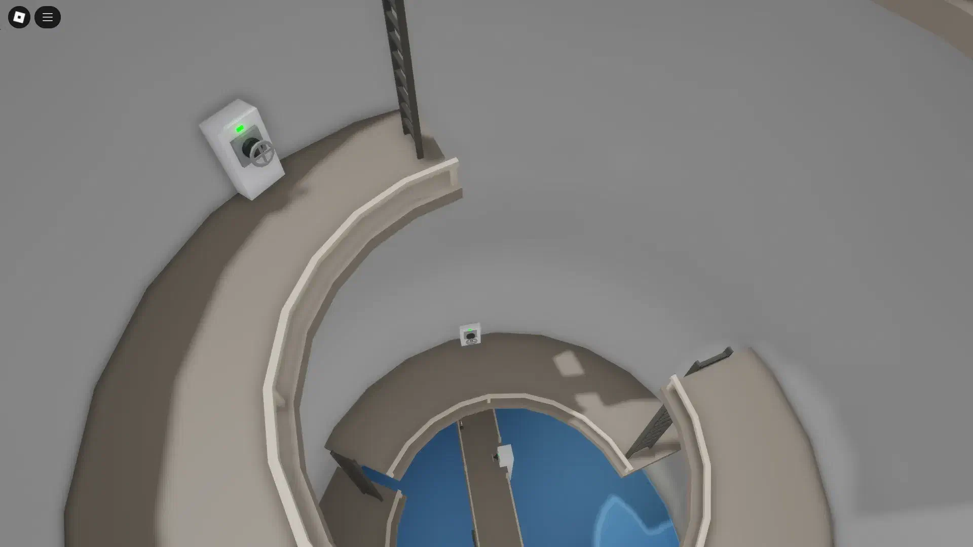 Cooling tower interior valve view