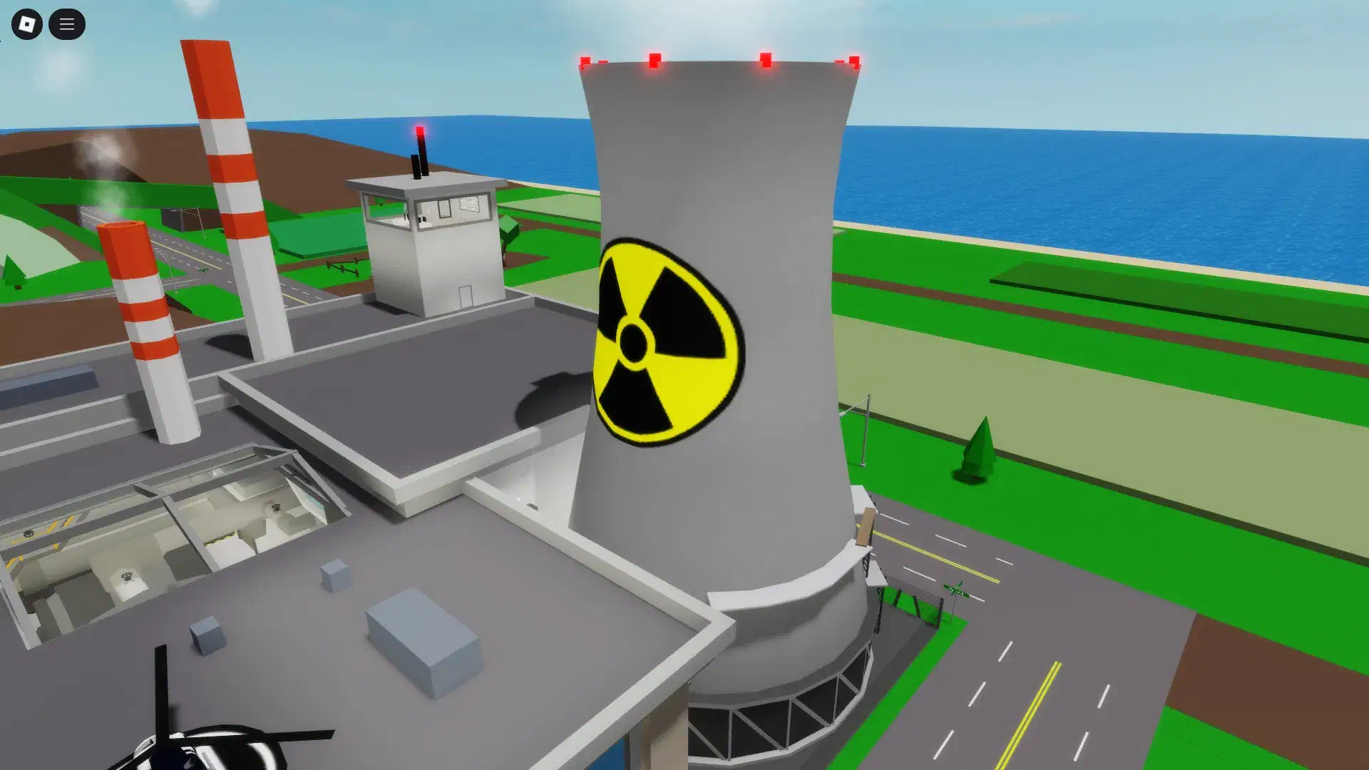 Cooling tower exterior/rooftop view