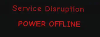 Quantum Room Message: Service Disruption