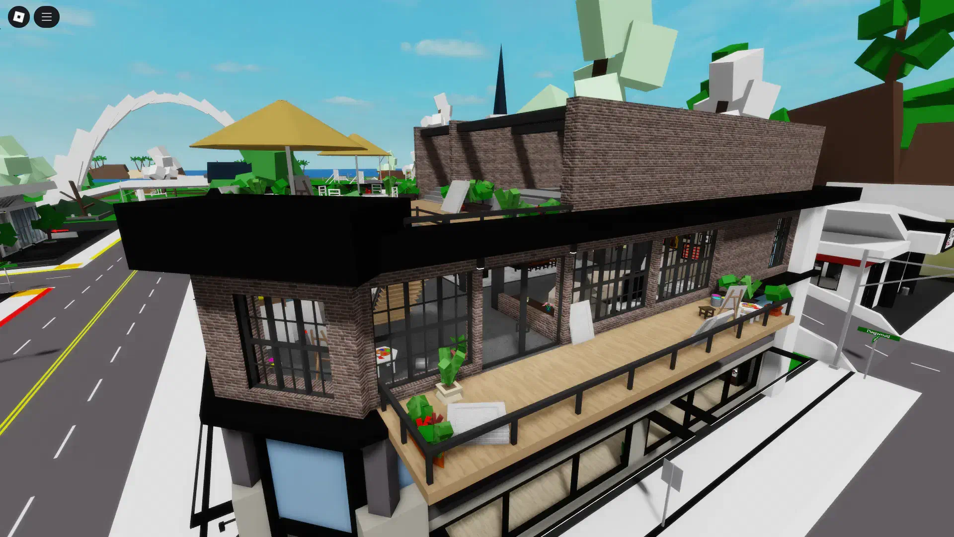 Brookhaven Art RP Update view of new artists Penthouse Exterior