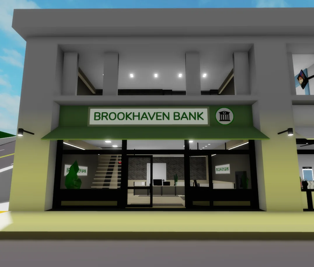 Brookhaven's remodeld Bank front