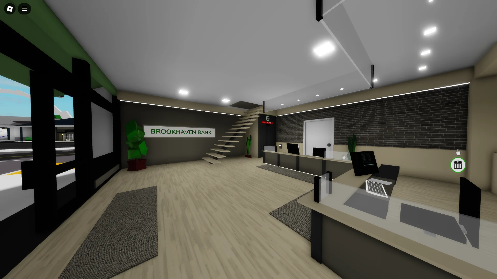 Inside look of the fresh remodle of the bank at Brookhaven