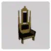BrookhavenRP Update: A gold throne with intricate details, fit for a king or queen.