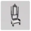 BrookhavenRP Update: A silver throne with a sleek, regal design for royal setups.