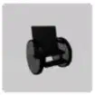 BrookhavenRP Update: A black wheelchair with large wheels for accessibility role-plays.