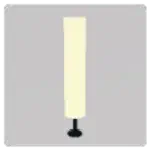 Tube Lamp glowing in rainbow colors