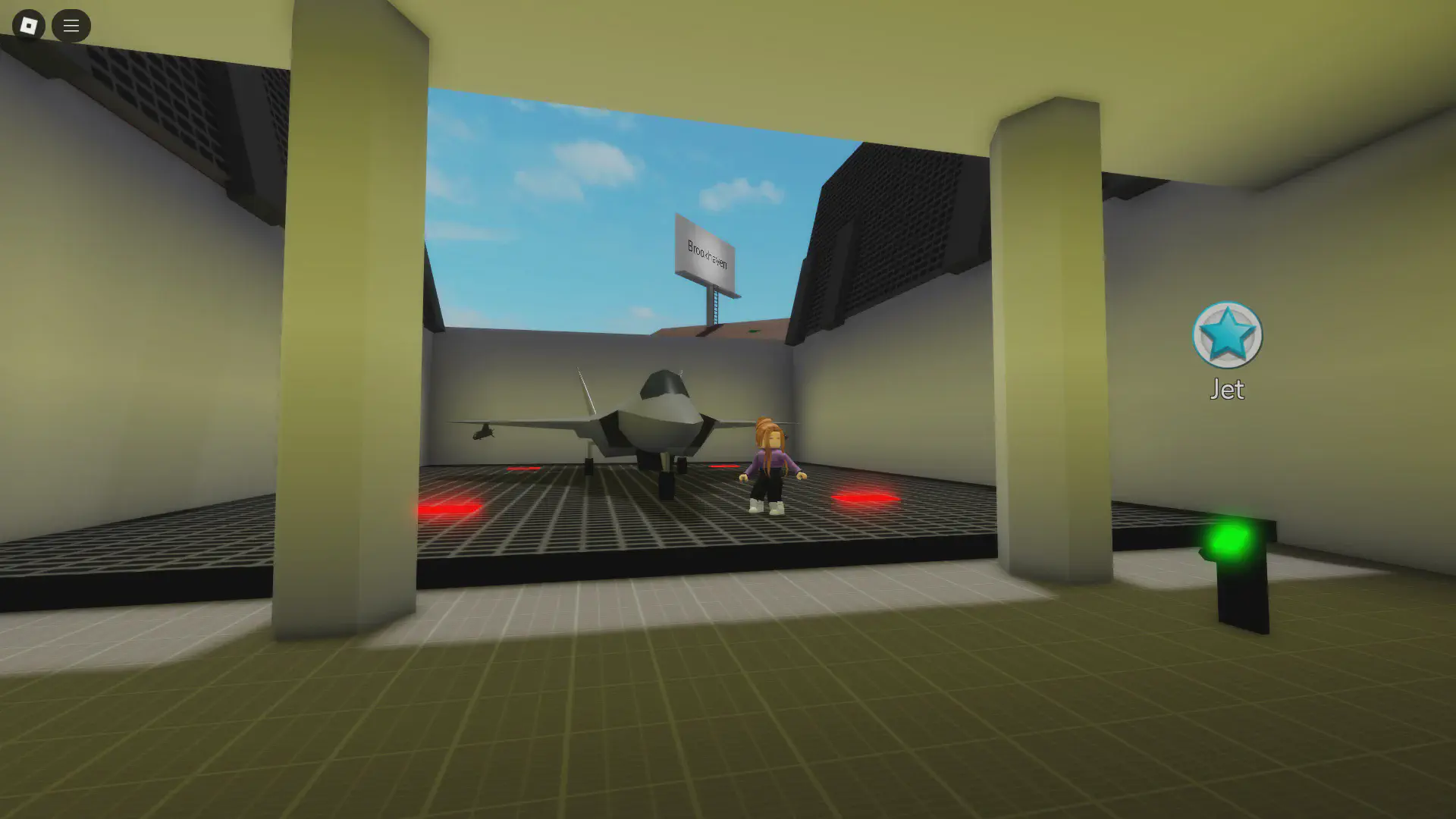 BrookhavenRP Jet Update: The underground hangar where the fighter jet is housed, the jet is accessible to premium pass holders.