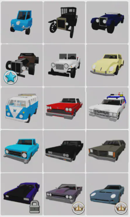Full set of all Classic Vehicles