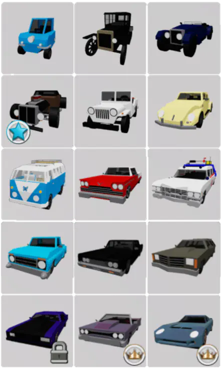 Full set of all Classic Vehicles