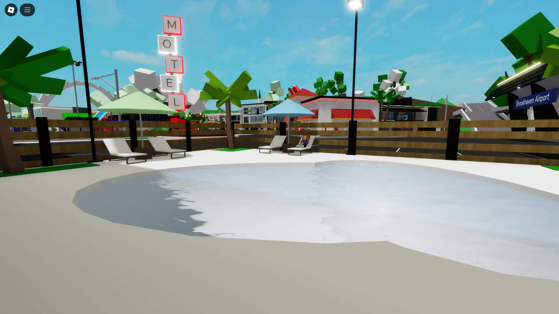 Motel Pool Area