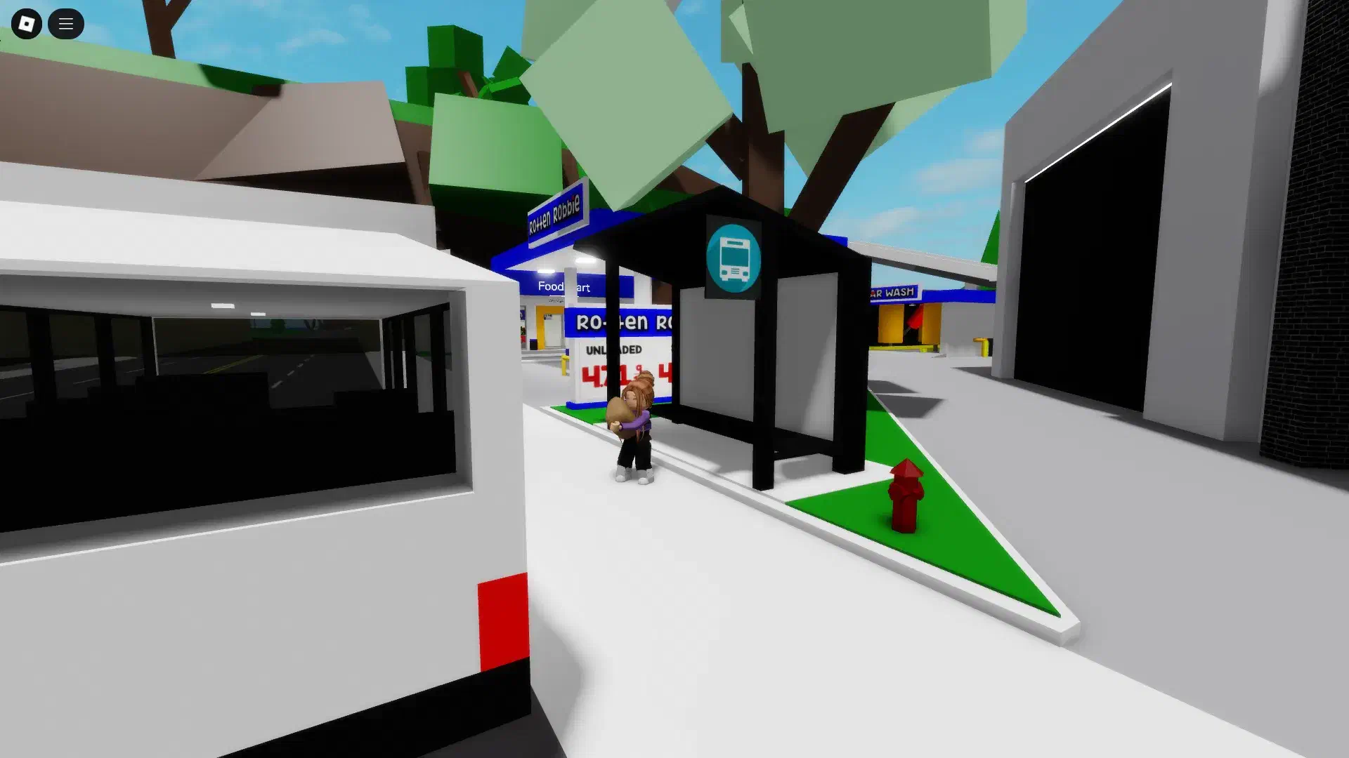 New Brookhaven bus stop layout near Rotten Robbies