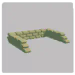 BrookhavenRP Prop: L-shaped sandbag setup for staging cover scenes.