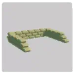 BrookhavenRP Prop: L-shaped sandbag setup for staging cover scenes.