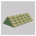 BrookhavenRP Prop: Triangular stack of sandbags used in action setups.