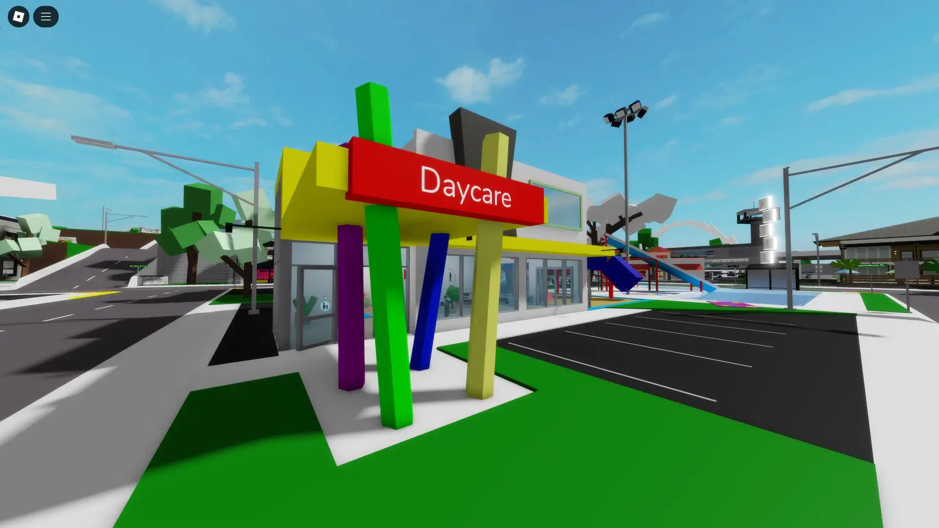 The original Brookhaven daycare with a simpler, boxy design.