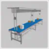 BrookhavenRP new Prop: A blue package sorting station with conveyor belts and boxes.