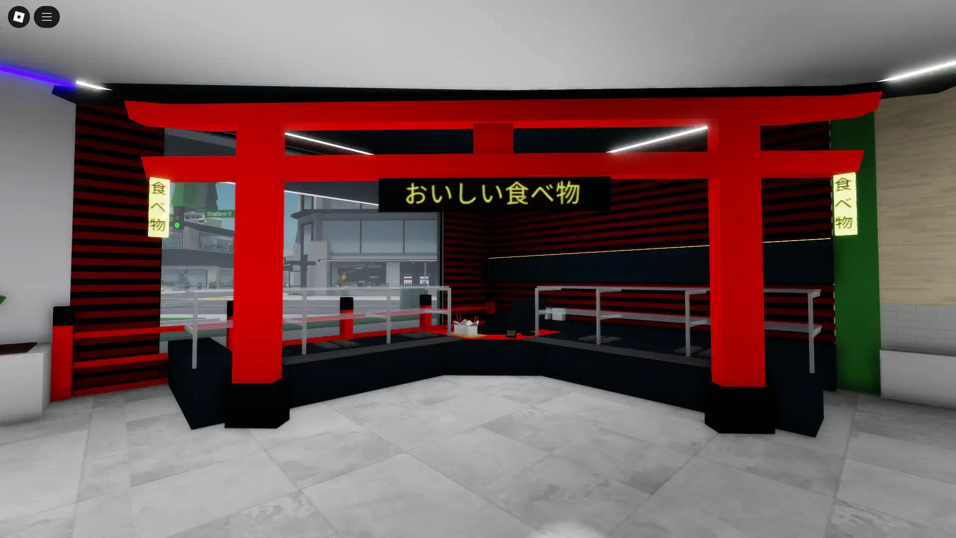 The new Japanese restaurant in the Brookhaven mall, showcasing a stylish dining area.