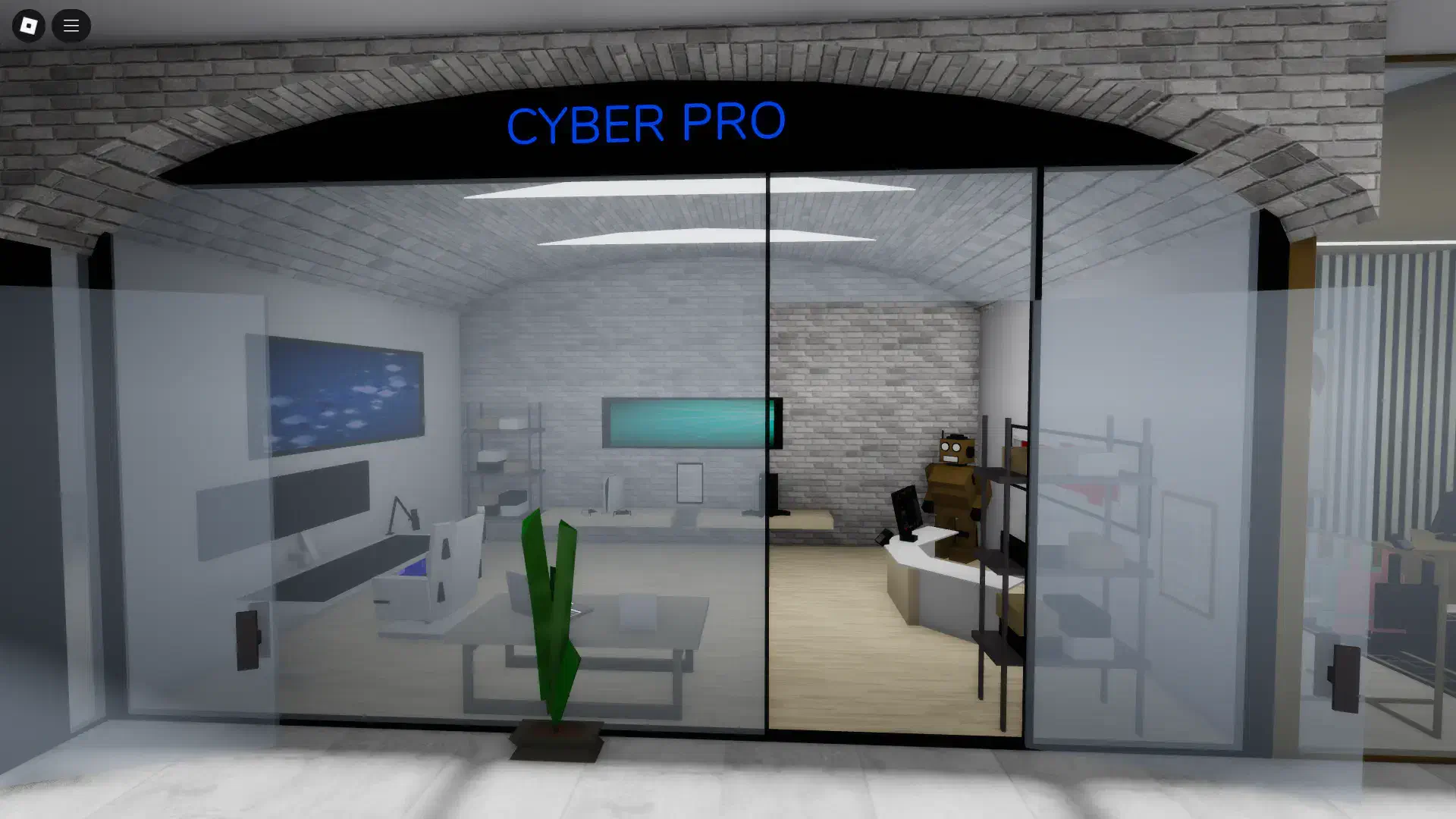 The new electronics store inside the mall in BrookhavenRP, filled with tech gadgets and devices.