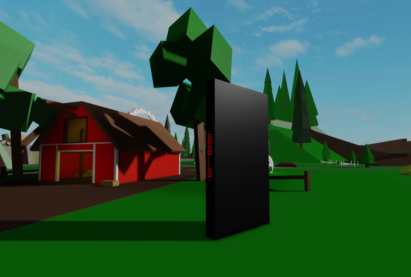 Monolith Behind Barn