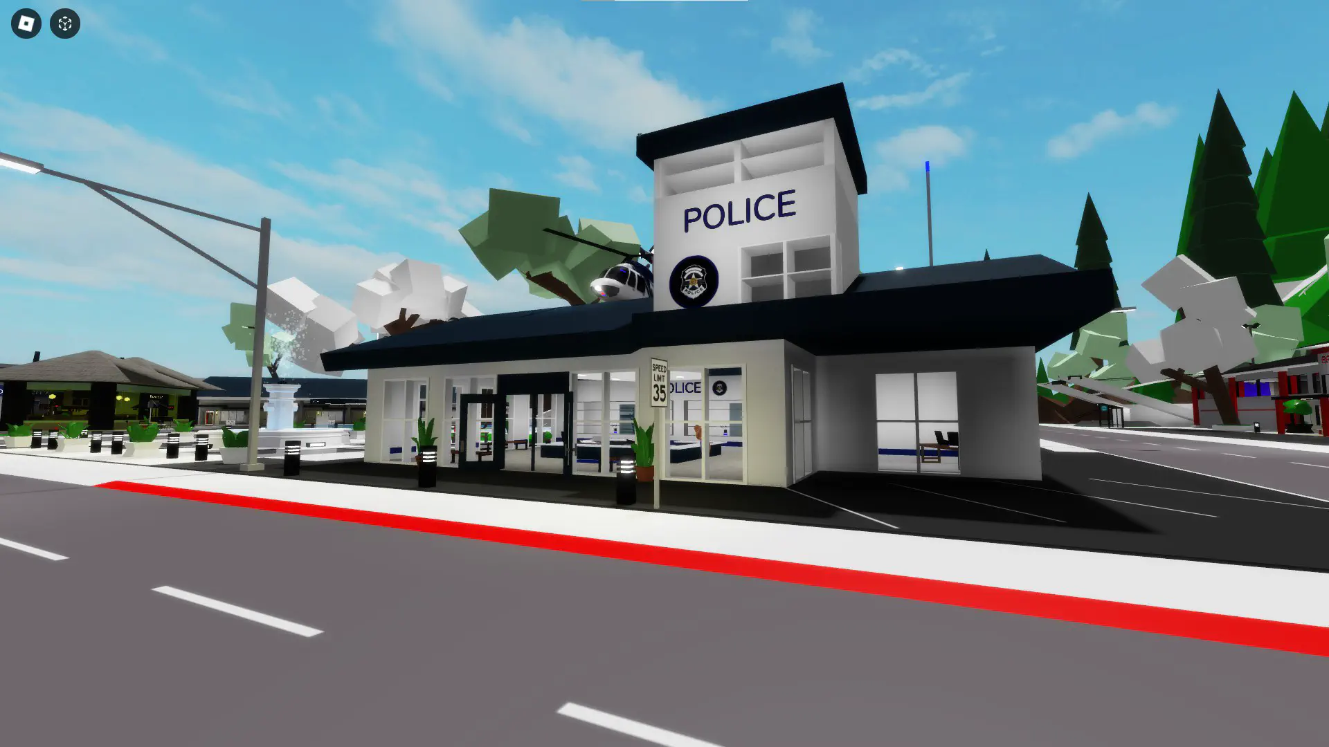 Brookhaven's previous look for the police station was a single-story station.