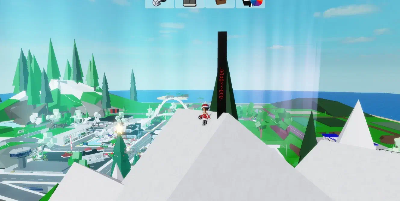 Monolith on top of the Winter Festival Mountain.